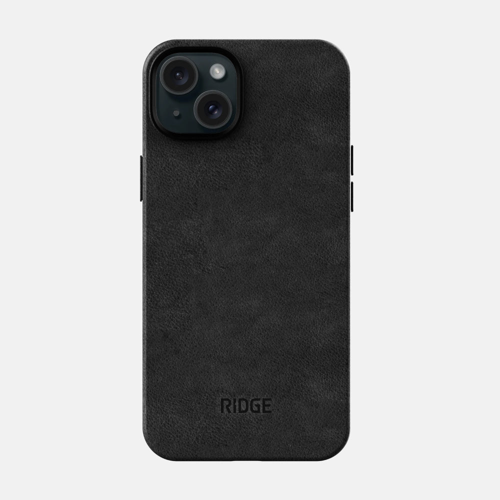 Everyday Phone Case - iPhone 15 Plus - Midnight Black Leather